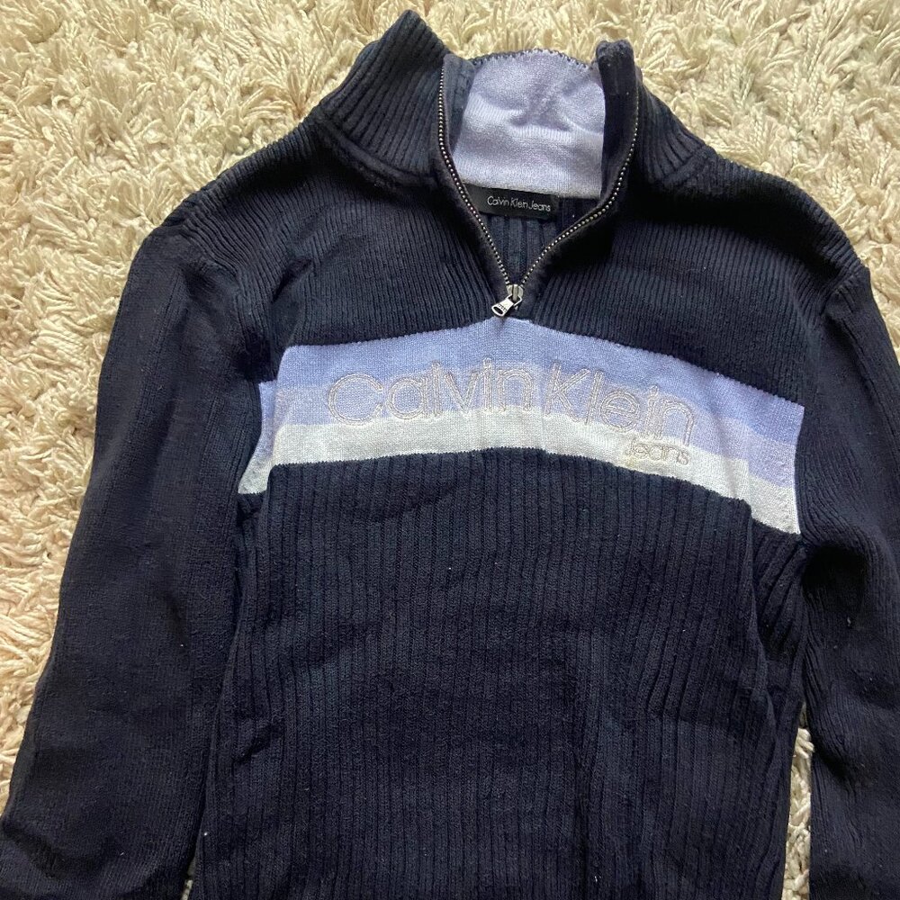 Calvin Klein 1/4 Zip Logo Sweater